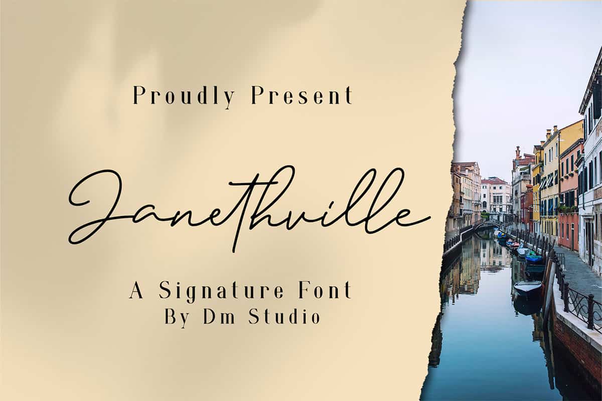 Janethville Font Preview1