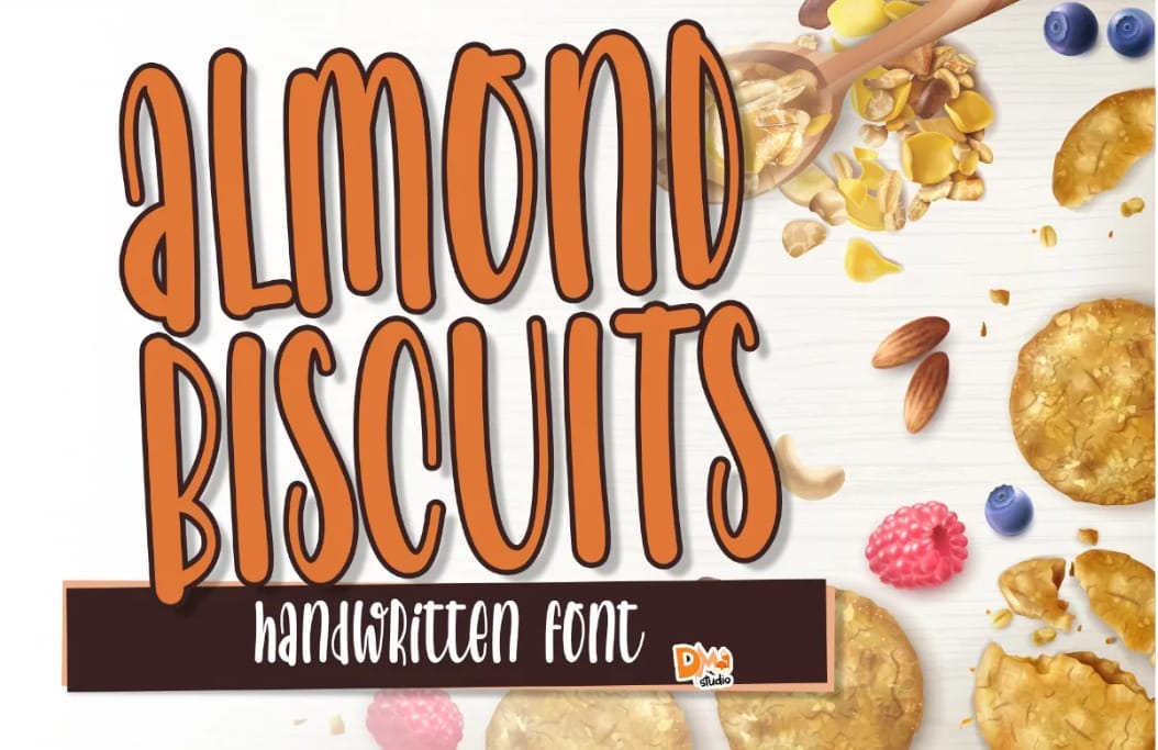 Almond Biscuits for Cute Kids Font