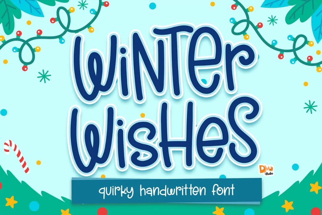 Winter Wishes Quirky Handwritten Font