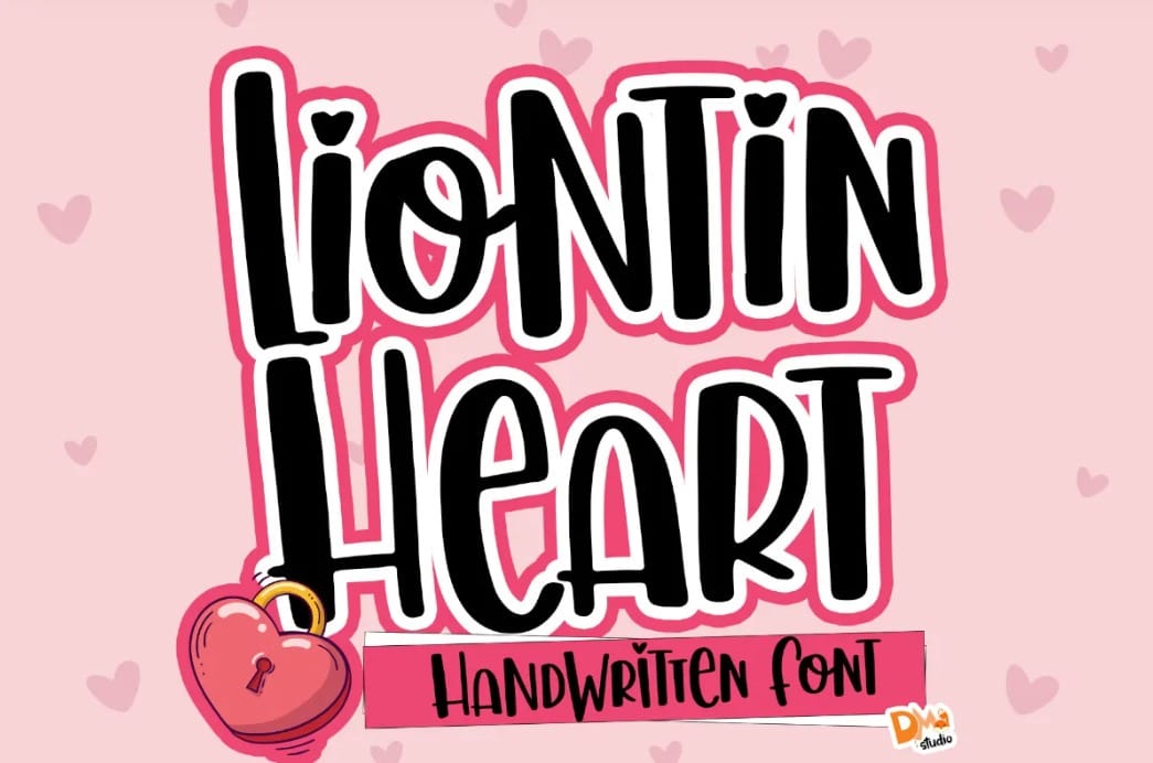 Liontin Heart Handwritten Font
