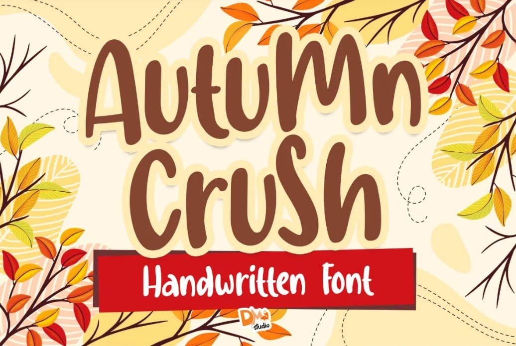 Autumn Crush Cute Handwriting Font for Kids