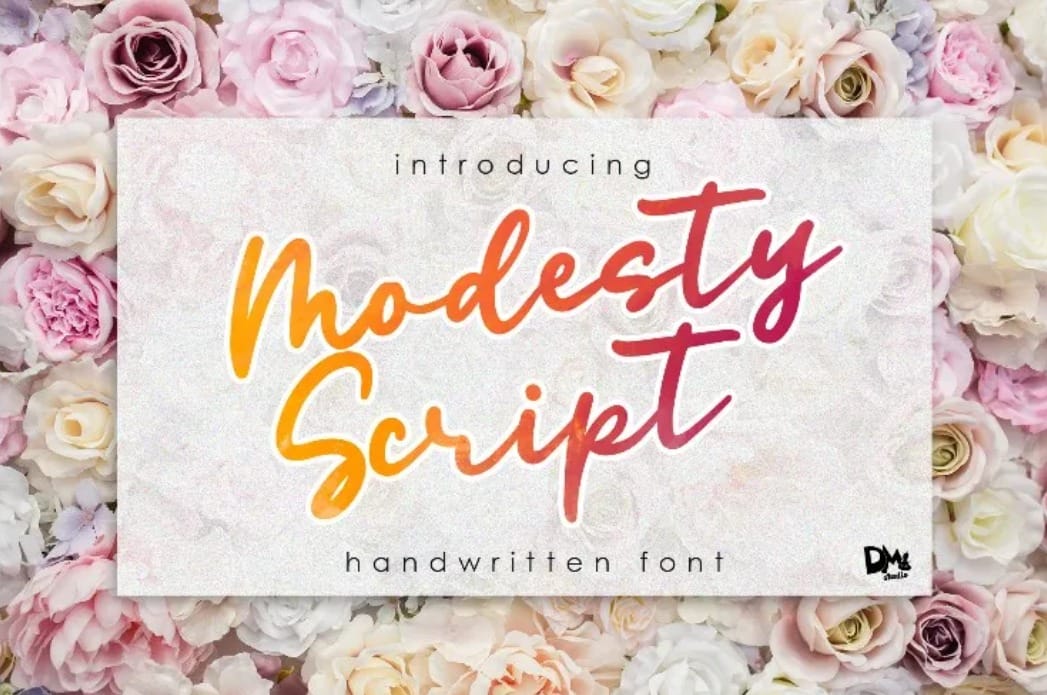 Modesty Script Handwritten Wedding Invitation Font
