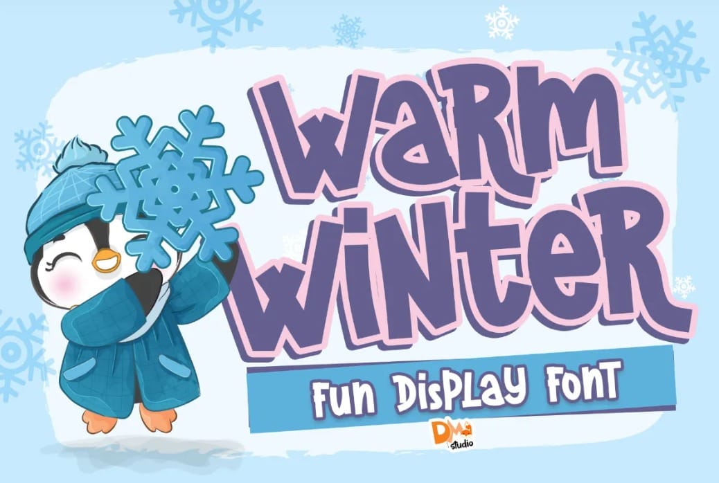 Warm Winter Christmas Holiday Font