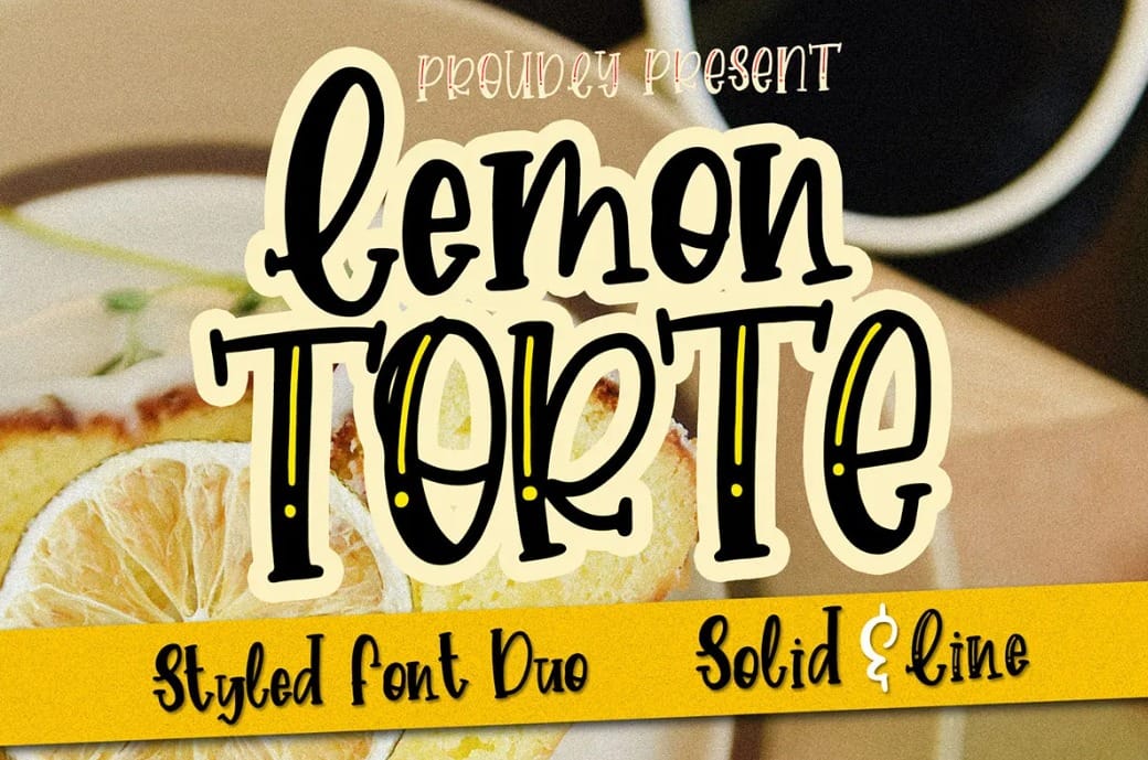 Lemon Torte Happy Holiday Font