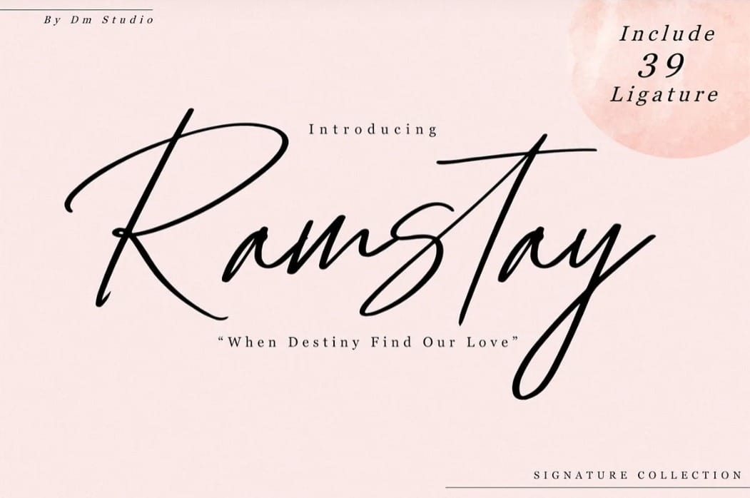 Ramstay Opulent Wedding Font 