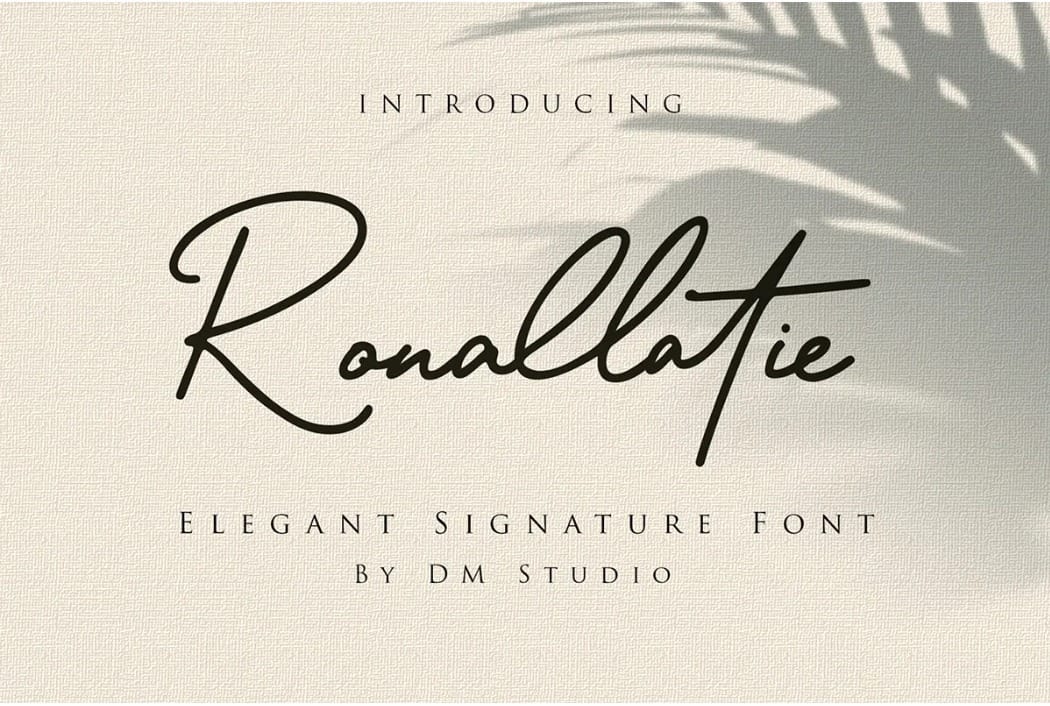 Ronallatie Elegant Wedding Invitation Font