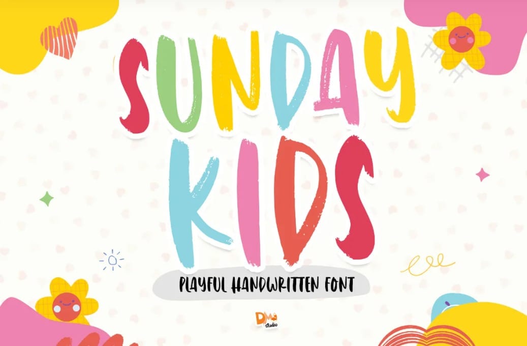 Sunday Kids Playful Handwritten Font