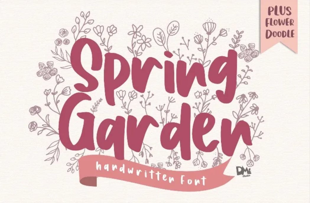 Spring Garden Handwritten Happy Holiday Font