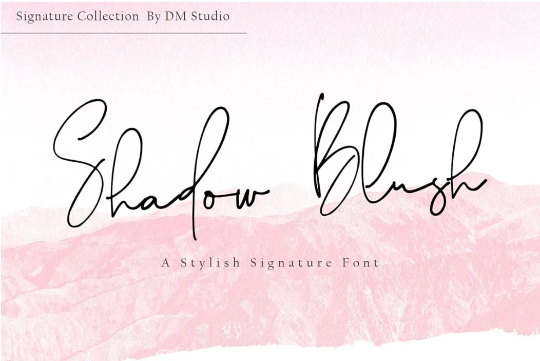 Shadow Blush A Stylish Signature Font