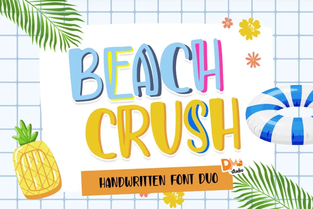 Beach Crush Handwritten Font Duo