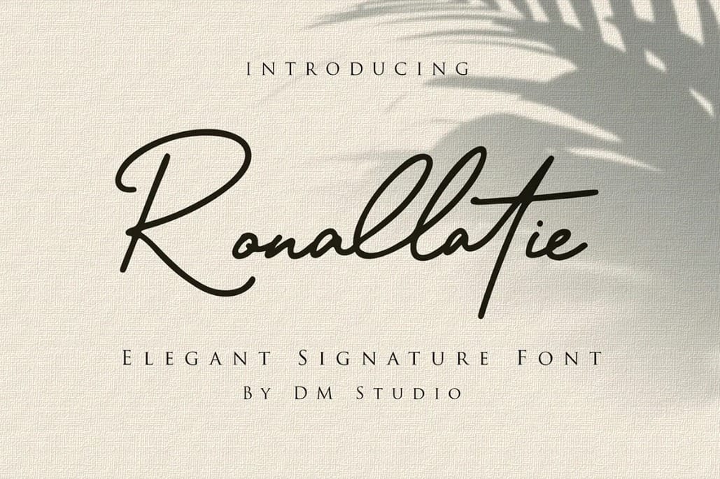 Ronallatie An Elegant Font for Wedding Anniversary Quotes