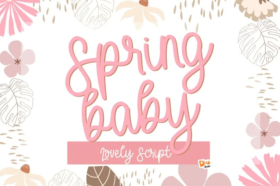 Spring Baby Font for Funny Quotes on Spring
