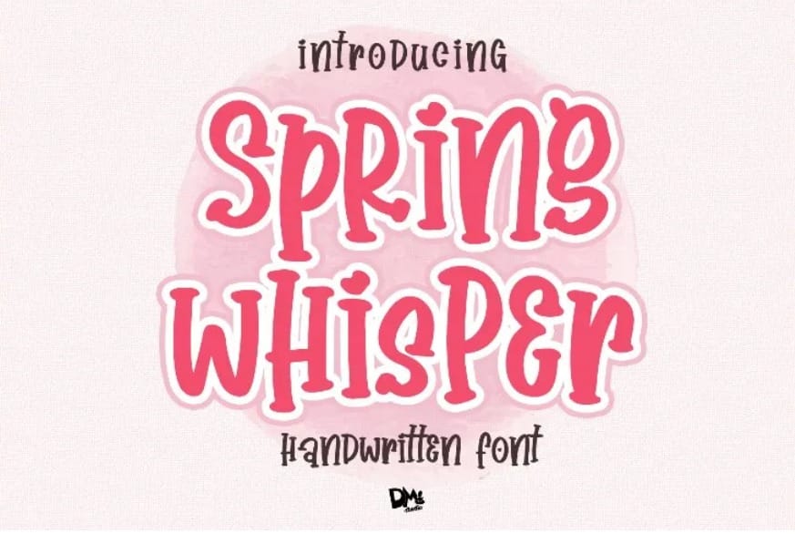 Spring Whisper Handwritten Font for Funny Quotes on Spring 