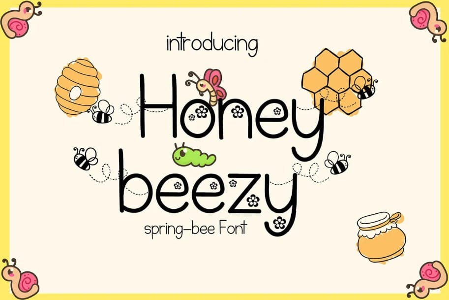Honey Beezy Quirky Font for Funny Quotes on Spring Project