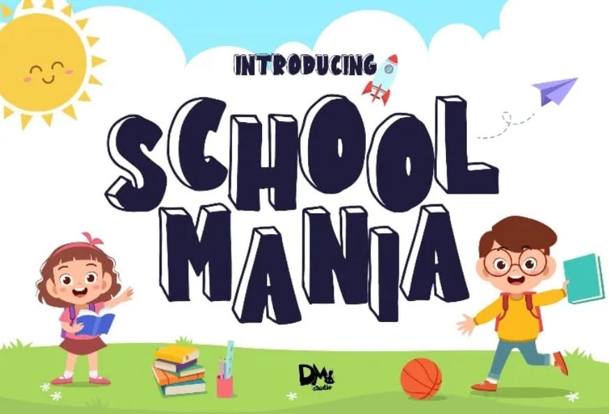 School Mania Bold Font for Homeschool Name Ideas