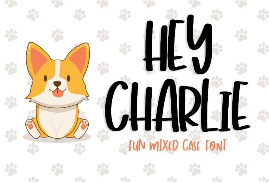 Hey Charlie Fun Mixed Case Font for Homeschool Name Ideas 