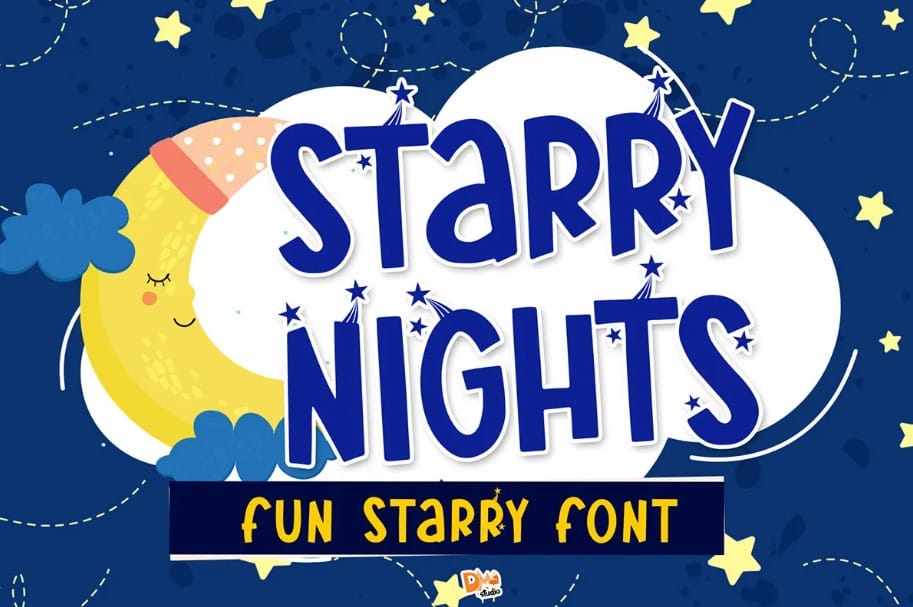 Starry Nights Font is Perfect Opt for Homeschool Name Ideas