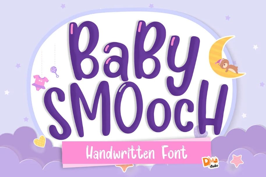 Baby Smooch is Cute and Classy Font for Homeschool Name Ideas