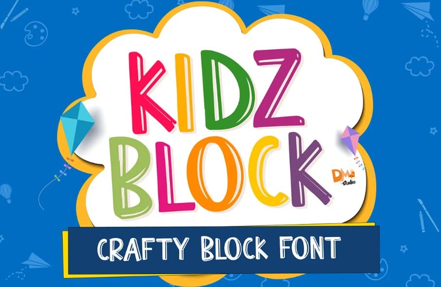 Kidz Block is Crafty Font for Homeschool Name Ideas