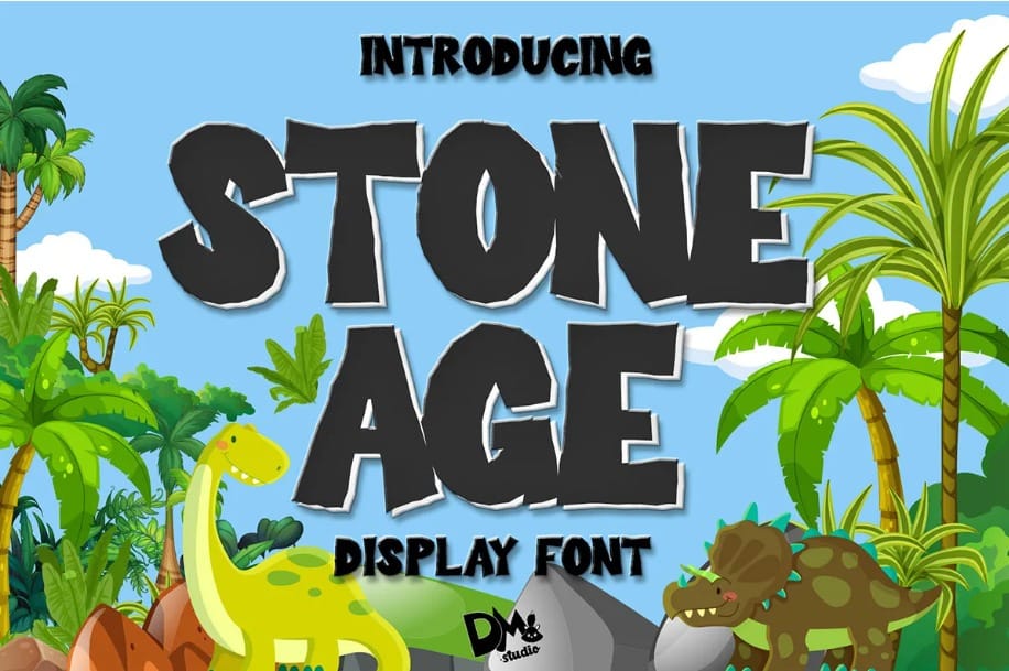 Stone Age Display Font Great Choice for Homeschool Name Ideas 