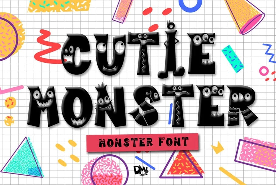 Cute Monster Decorative Font for Homeschool Name Ideas 